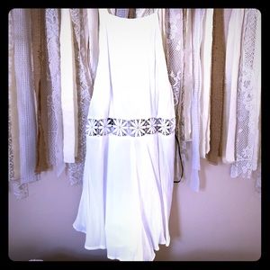 White forever21 romper. belly front